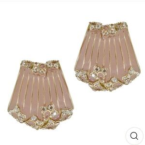 Heidi Daus Beautiful Banding Enamel and Crystal Earrings